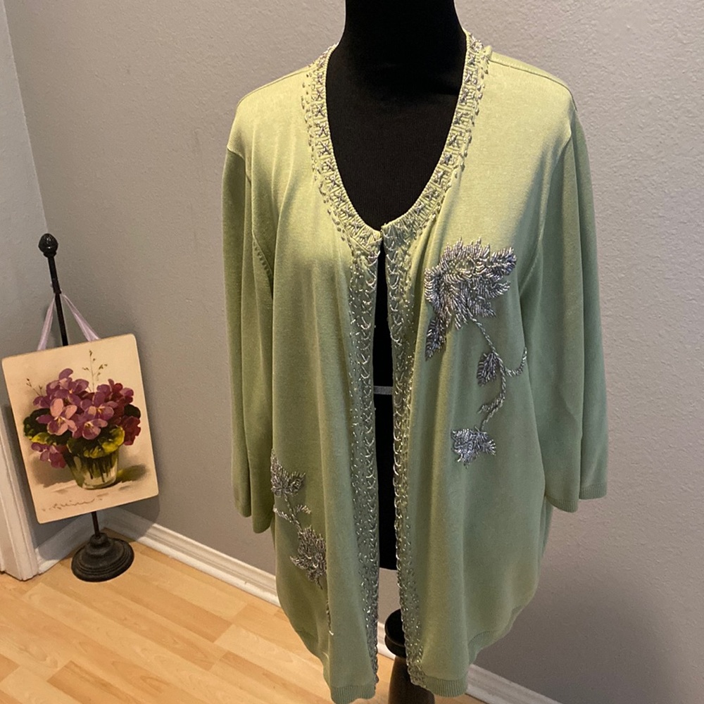 Karen Kane beaded sweater